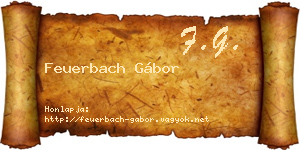 Feuerbach Gábor névjegykártya